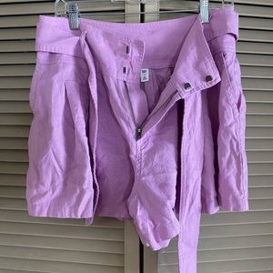 Nordstrom BP Lilac Shorts with tie waist